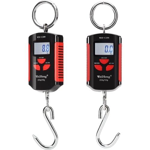 200kg/100g Mini Hanging Crane Scale Digital Heavy Duty scale Industrial Hook Scale Electronic Weighing Balance kg, lb, jin Unit