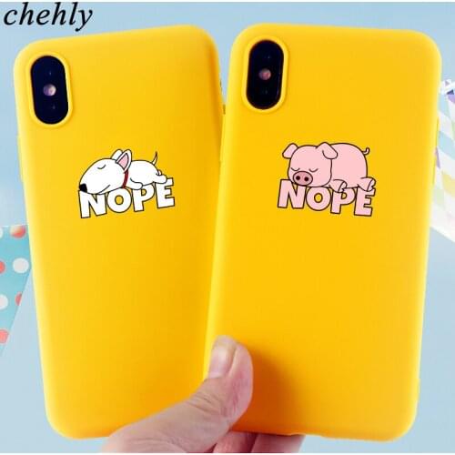 Fashion Phone Case for IPhone 6s 7 8 11 Plus Pro X XS Max XR Nope Animal Cases Soft Silicone Fitted TPU Back Accessories Covers