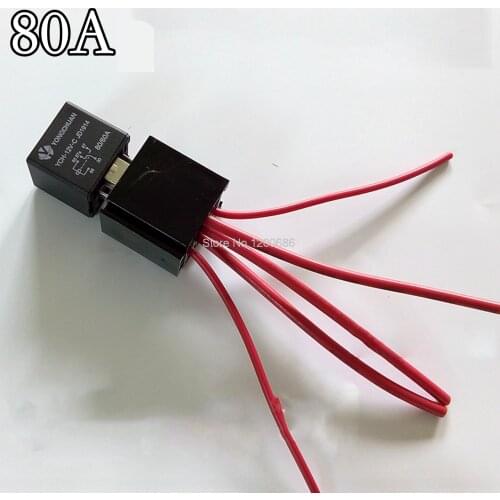 JD1914 high-power wide-foot relay 12V relay automotive relay 12V 5 feet 80A