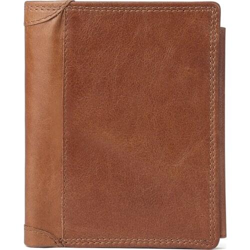 Mens Wallet Genuine Leather Large Wallet Short Purse High Quality Male Wallet Man Wallet Card Holder Male Gift Hot Sale