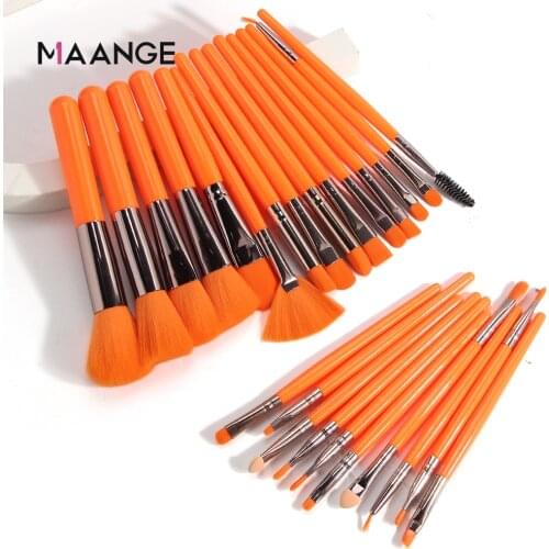 MAANGE Pro 6/10/15/20/25pcs Neon Makeup Brushes Set Powder Foundation Blush Eyeshadow Colourful Cosmetic Make Up Beauty Brush