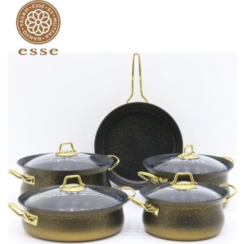 Aluminum Casting Granite Coating Cookware Sets Pots and Pan 9pcs , Suitable With İnduction Cooker non-stick Dishwasher Safe