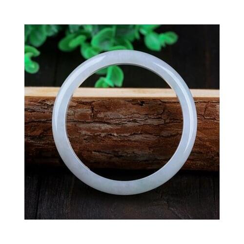 Natural Burmese Jadeite Light Color 54-64mm Bracelet Elegant Princess Jewelry Best for Moms Girlfriend