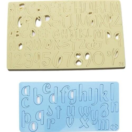 New Cake Tool Acrylic Capital Alphabet/Number Embossed Mold Decorating Fondant Cutter Cake/Cookie Cake Stamp Letter Tools H6W5