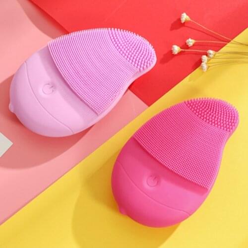 Facial Cleansing Brush Waterproof Silicone Cleansing Tool Portable Electric Handheld Facial Cleaning Brush Mini Pore Cleaner