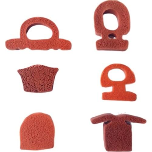 Silicone foam strip high temperature resistant oven door seal mushroom head sponge strip wave soldering sealing silicone strip