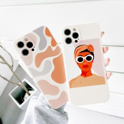 The Cow Print Sunglasses Fashion Girl Square Shockproof Case For iPhone 11 12 Pro Max SE 2020 X XR XS 7 8 Plus 6 Soft Back Cover