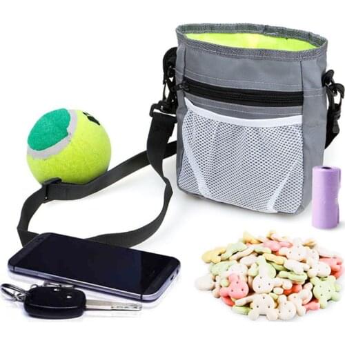 OOTDTY 1PC Detachable Pet Training Treat Snack Bag Dog Pouch Feed Pocket Waist Shoulder Bags