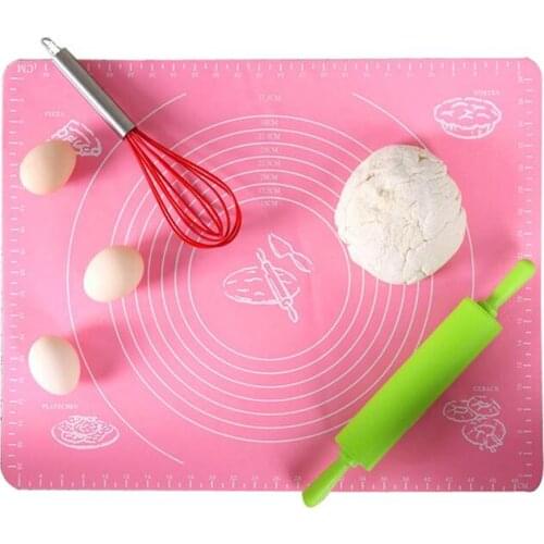 Silicone baking pad with dial 50*40cm non-stick kneading dough mat pastry boards for fondant clay pastry LX2298