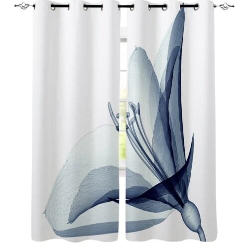 Plant Flower Blackout Curtains for Children Kids Home Decor Bedroom Living Room High Shading Window Curtains