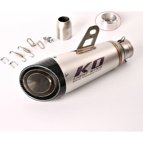 Universal 60.5 mm Exhaust Tail Pipe Motorcycle Stainless Steel Escape No DB Killer Muffler for Street Bike ATV Exhaust Tips