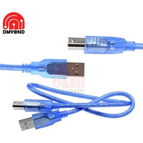 USB Square Port Cable 0.3 Meter UNO 2560 Line USB 2.0 Type A Mini 5P USB Cable Foil Braided Shielding Hard Drive Data Cable
