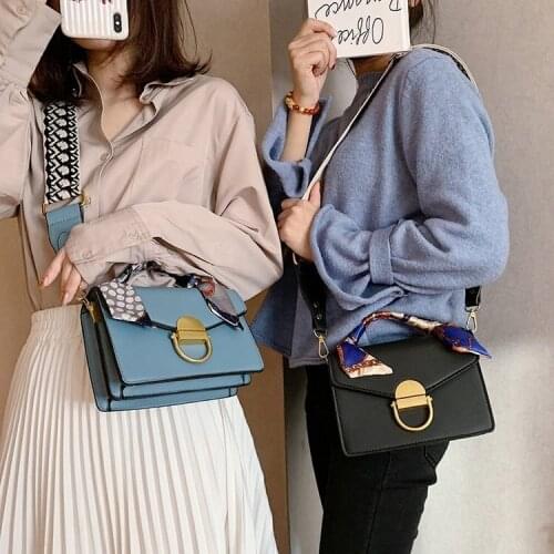 2020 Women Scarf Wild Vintage Messenger Bag Fashion One-Shoulder Small Square Ladies Crossbody Messenger Female Bag