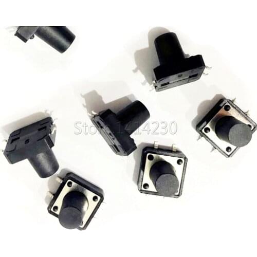 20PC 12x12x12mm Panel PCB Momentary Switch SMT 4pin 12*12*12MM Tact Push Button/Micro Switch