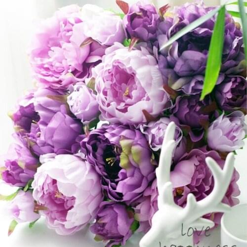 20PCS 25cm*25cm Artificial silk Purple Lilac peony flower wall wedding decoration home decor party flowers wall