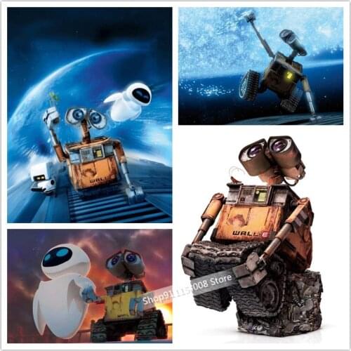Disney 5D DIY Diamond Painting Cross Stitch Diamond Embroidery WALL·E Needlework Round Home deco Christmas Diamond Mosaic Gift