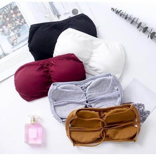 Strapless Women Tube Top Female Crop Top Seamless Underwear Bralette Push Up Lingerie Women Bra Crop Top Streetwear Bandeau Tops