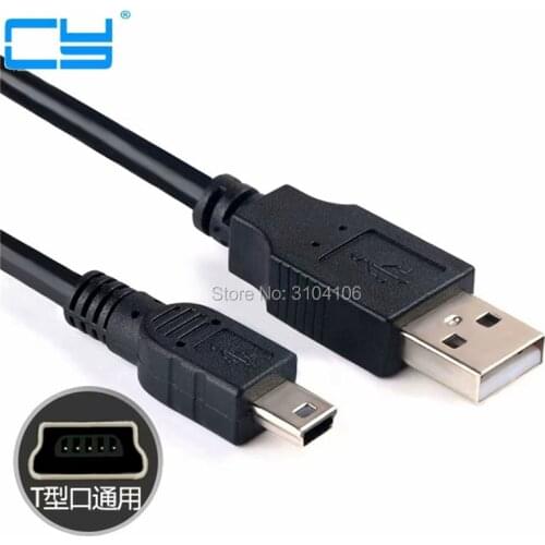 Data Charging Cable Cord Adapter USB to USB Male to Mini 5 Pin B for MP3 MP4 Player Car DVR GPS Camera HDD Mini USB Cables