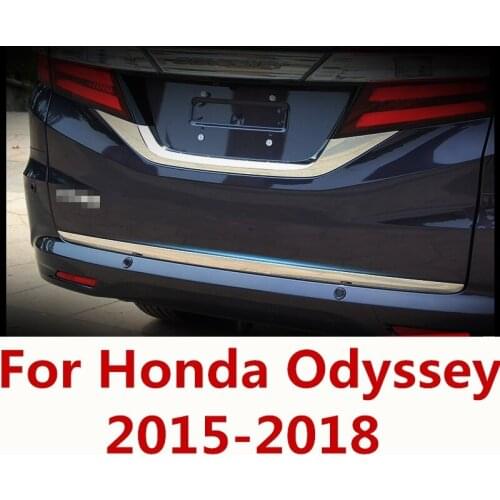 For Honda Odyssey 2015-2018 Stainless Steel Trunk Rear Protector Trim Cover Rear Bumper Protector Sill Car Tail Door Trim