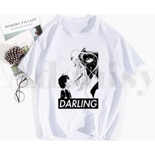 Darling In The FranXX Zero Two Arigatou 02 Anime T Shirts Tops Tees Men Women Short Sleeve Casual T Shirt Streetwear Funny