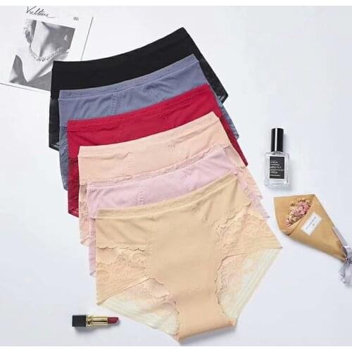 Jian Peng cotton panties seamless lace underwear women elastic sexy panties femme comfort plus material period panty