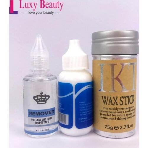 Super Lace Wig Glue Hair Bonding 38ml + Remover 30ml + Ultra Hold Got2b Hair Gel Wig Kits For Tape Toupee Lace Frontal System