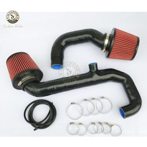 1.75"/2.0" Relocated High Flow Inlet Intake +Air Filter Kit For 2007-2010 BMW LHD 135i 335i 335is E90 E91 E92 E93