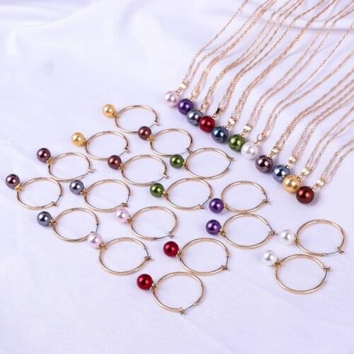 Hawaii Polynesia Style Necklace Earring Sets Jewelry Set New for Women 2021 Fashion Wholesale Price Black Earrings and Pendant