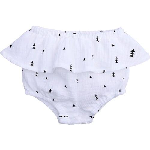 Summer Fashion baby girls boys shorts Newborn Baby Fold bloomers Girls Pattern Triangle Shorts toddler Trousers Linen Clothes