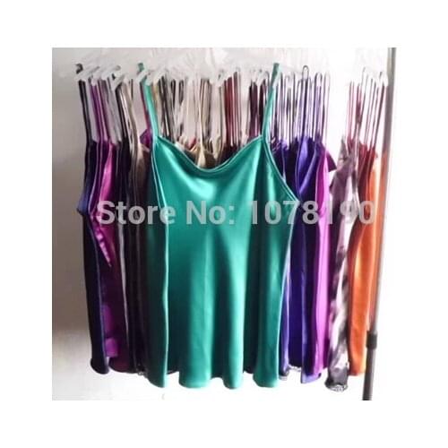 Summer 100% pure silk satin Camisole silk breathable backing small tanktop