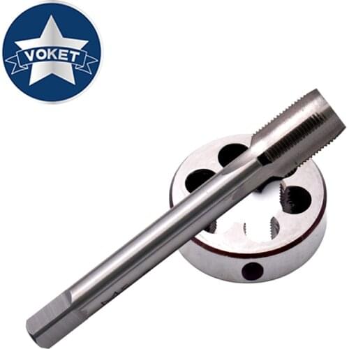 VOKET 1 Set Hss Hand tap and round die Sets UNF 1 1/4 -7 thread taps and threading dies