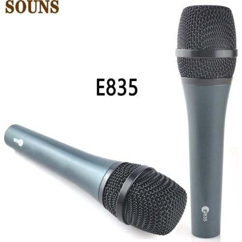 Free Shipping Microphone E835 Wired dynamic Cardioid Professional Vocal Microphone e835 Studio Mic E845 E835 E828