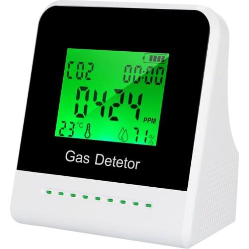 CO2 Monitor Carbon Dioxide Tester Multifunctional Air Quality Detector USB Rechargeable CO2 Meter Temperature Humidity Monitor