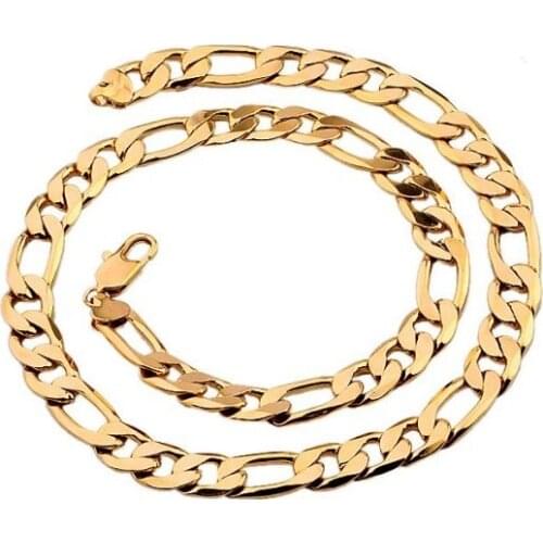 MxGxFam (600*10 mm)18 GP Simple but Elegant Necklace Heavy Jewelry 60cm