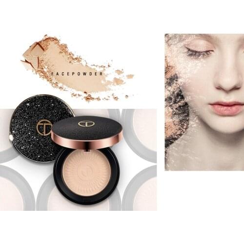 Natural Face Powder glitter Mineral Foundation Oil-control Brighten Concealer Whitening Makeup Pressed Powder With Puff 6054