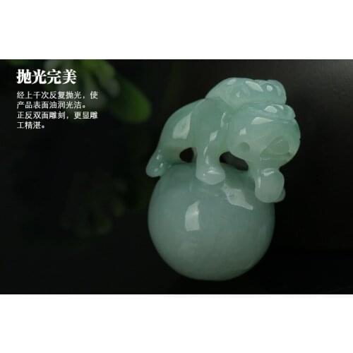Natural jadeite handcarved brave troops beads pendant simple retro pendant temperament jewellery fashion for women men