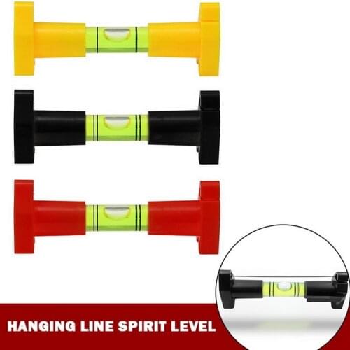 2021 Newest 1PC Pocket Line Hanging Spirit Level Brick Rope Cord Wire String Bubble Hanger Black Instruments and Apparatus