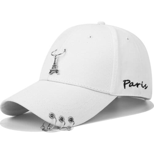 2021 New high quality dad hat Iron ring Paris Embroidery Hat Baseball Cap leisure men gorras bone casquette dad hat