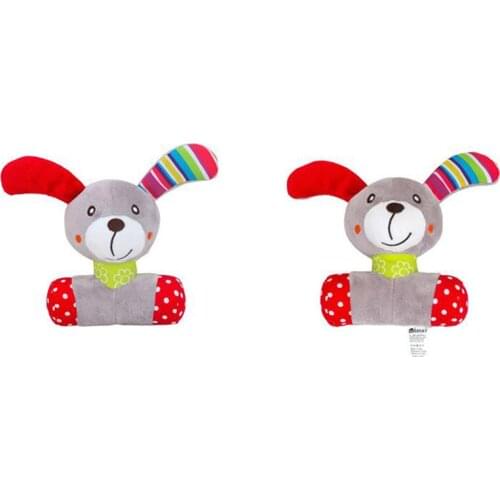 New Cute Cartoon Animals Plush Hand Bell Newborn Boys Girls Stroller Hanging Rattles Kids 1 Set Baby Rattle Toy