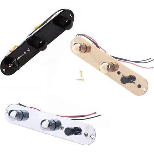 1pcs Prewired Loaded Control Plate 3 Way Switch Wiring Harness Knobs for FD TL Electric Guitar