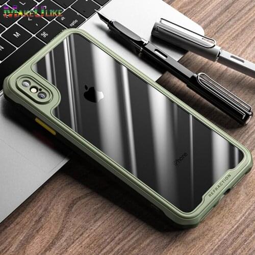 Anti-fall Clear Case for iPhone X XR XS Max SE 2020 7 8 Plus Case Hard Plastic Back Cover For iPhone 11 Pro X XR XS Max Cases