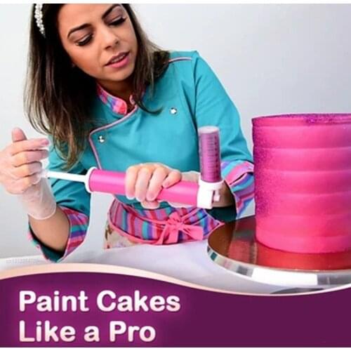 Cake Manual Airbrush Spray Gun Decorating Spraying Coloring Baking Decoration Cupcakes Desserts Kitchen Pastry Tool