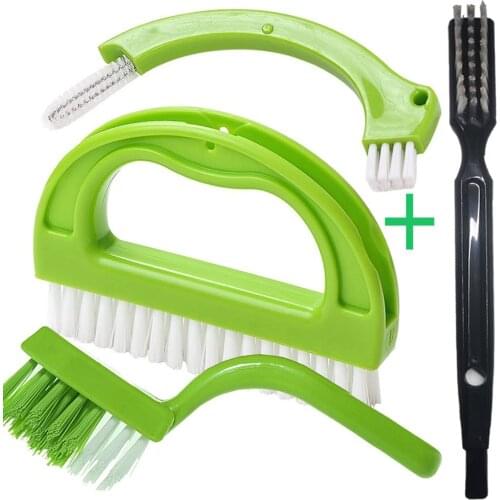 Ceramic tile joint brush 4-in-1 joint washer multifunctional kitchen bathroom cleaning brush grouting mold cleaning brush green