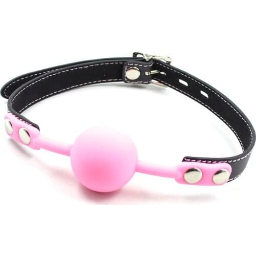 Silicone Mouth Gag Ball Bondage Restraints Open Mouth Ball with Pink Liner Adult Sex Toys for Women Couple Fun Games Assessories