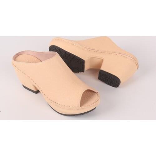New retro sandals in summer Comfort of genuine leather Fashion and contracted Womens high-heeled slippers
