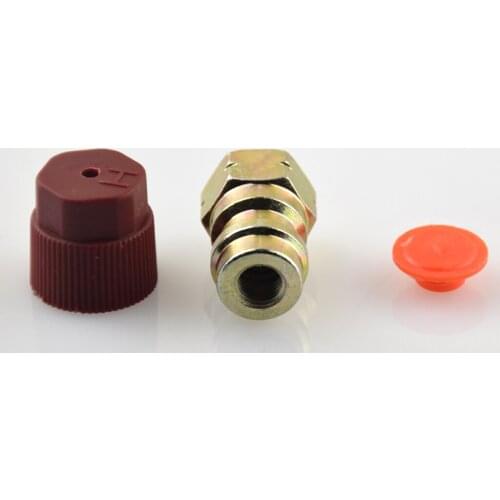 3/8 High A/C Service Charging Port Adapter Retrofits R12 to R134a with Valve and Cap High side retrofit/adapter/fitting