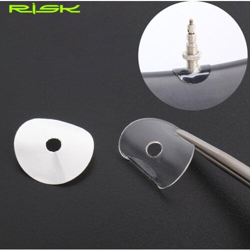 20 Pcs Presta Valve Sticker MTB Bike Bicycle French Presta Valve Sticker Rim Protection Gas Air Nozzle Glue Pad Tube Tire Gasket