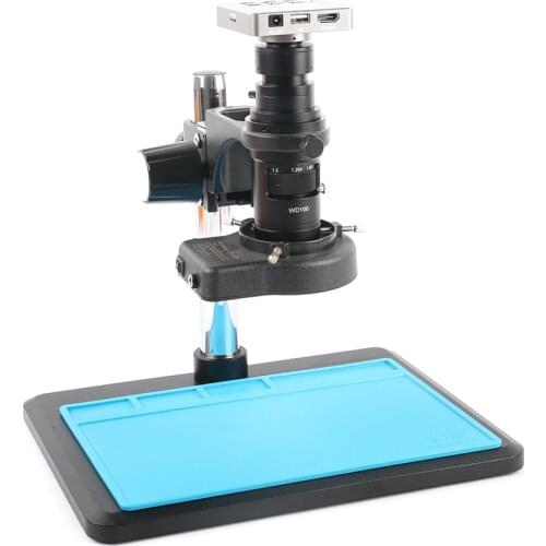 37MP 1080P 60FPS HDMI USB Lab Digital Industrial Video Microscope Camera Recorder Zoom 200X Lens For Phone PCB Repair Soldering