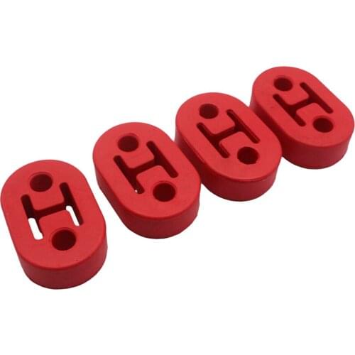 4PCs Car Rubber Exhaust Tail Pipe Mount Bracket Hanger Insulator 2 Hole