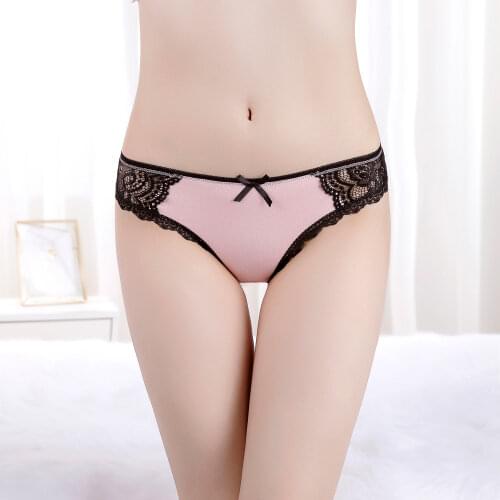 3 Pcs / Lot Womens Underwear Hot Sale Sexy Lace Cotton Briefs Panties M L XL 9413